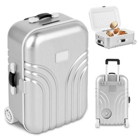 XPJBKC Creative Suitcase Money Box, Mini Small Trolley Luggage Piggy Bank Children, Modern Desktop Decoration Money Box, Piggy Bank, Simulation Travel Case, ABS Plastic Gift Box