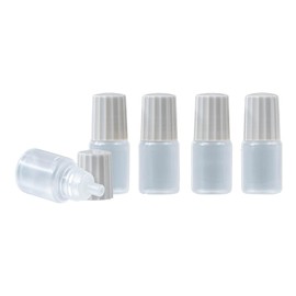 Natural Cosmetics Laboratory, Dropper Type, Eye Dropper, Divided Bottle, Refill Bottle, Translucent, Gray Cap, 1.2 fl oz (5 ml), Set of 5