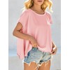 Cicy Bell Women Oversized Batwing Short Sleeve Tops Summer Irregular