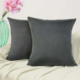 Amilian Set of 2 cushion covers, 40 x 40 cm, covers for sofa cushions, decorative cushions, cushion covers 40 x 40 cm, cushion cover, fog sound