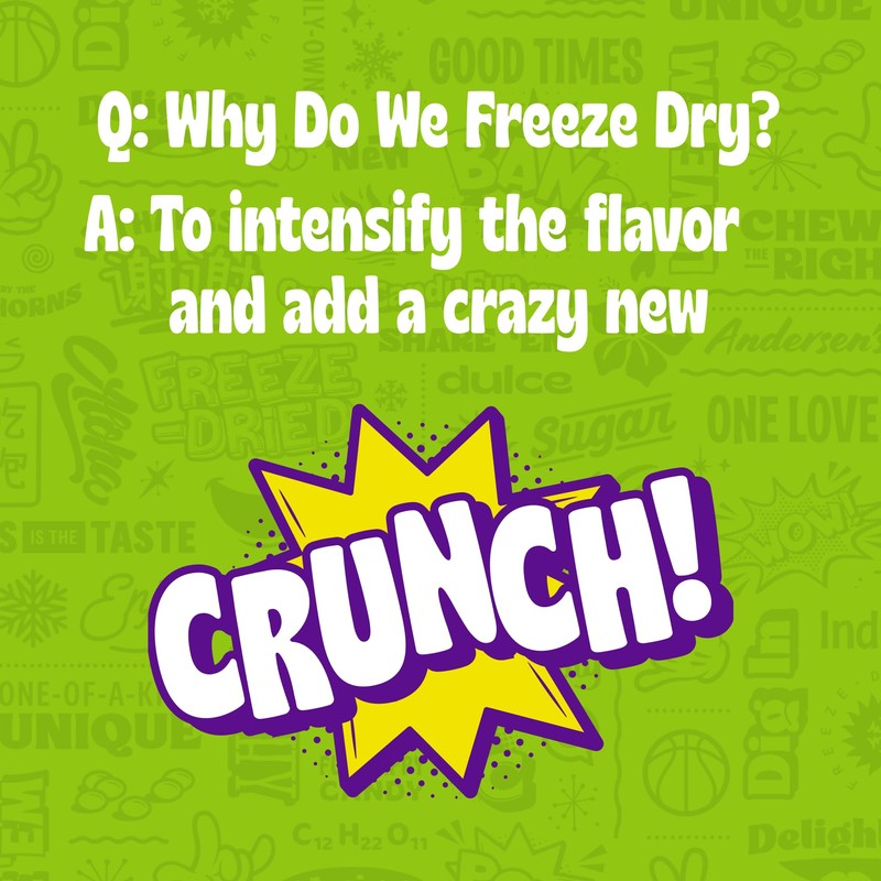Freeze Dried Sour Candy - Crazy Candy Sour Bites; Intense