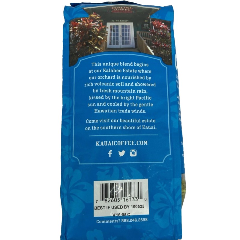 Kauai Hawaiian Whole Bean Coffee, Kalaheo Estate Medium Roasted 10