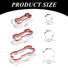 3 Stück Knochenformen Und 3 Stück Hundepfotenformen, Ausstechformen Aus Edelstahl, Backwerkzeuge, Niedliche Ausstechformen