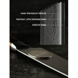 Astercook Chef Knife, 8 Inch Professional Kitchen Chef Knife, German High Carbon Stainless Steel Ultra Sharp Knife, Chefs Knives with Ergonomic Handle and Gift Box