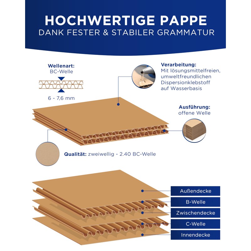 KK Verpackungen Shipping Boxes 260 x 240 x 200 mm