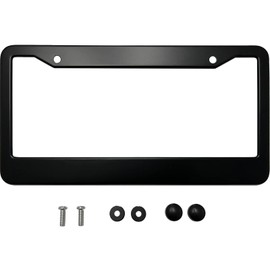 XHuiZio Heartbeat Pitbull Dog Mom Lifeline License Plate Frame for Women/Men, Black Stainless Steel Car Tag Frame, 6"x12" 2 Holes & Screws Fits Standard US/CA