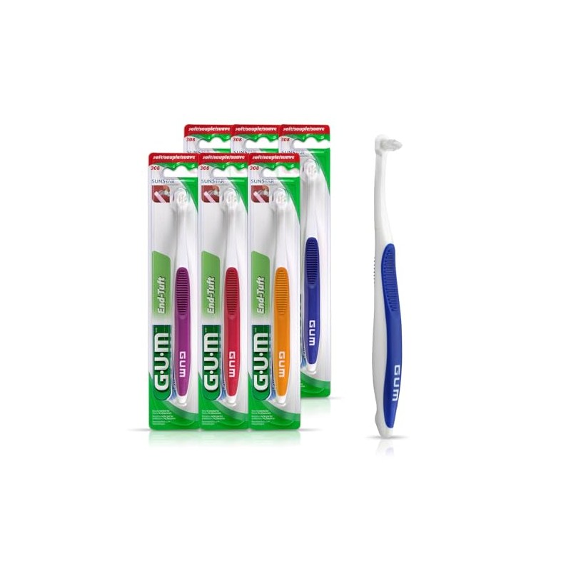 GUM End-Tuft - cepillo de dientes, 6 Brushes