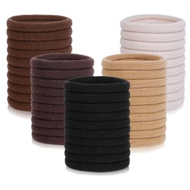 60 Pcs Large Hair Ties elastics for women ties elastique cheveuxThick Seamless Bands No Damage Soft Ponytail Holders Bobbles Girls Women Cotton Elastics for for Women and Girls
