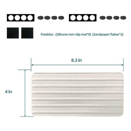 AlgaCrafted 2 PCS Water Absorbent Diatomite Coasters - Quick Drying Stone Tray for Hand Soaps, Plants & Toiletries, Ideal for Bathroom & Kitchen Countertops, 8""x4""(white)
