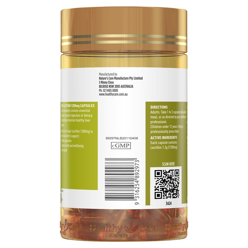 Healthy Care Lecithin 1200mg 100caps