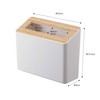 Yamazaki 5231 Tabletop Trash Can with Lid, Natural, Approx. W