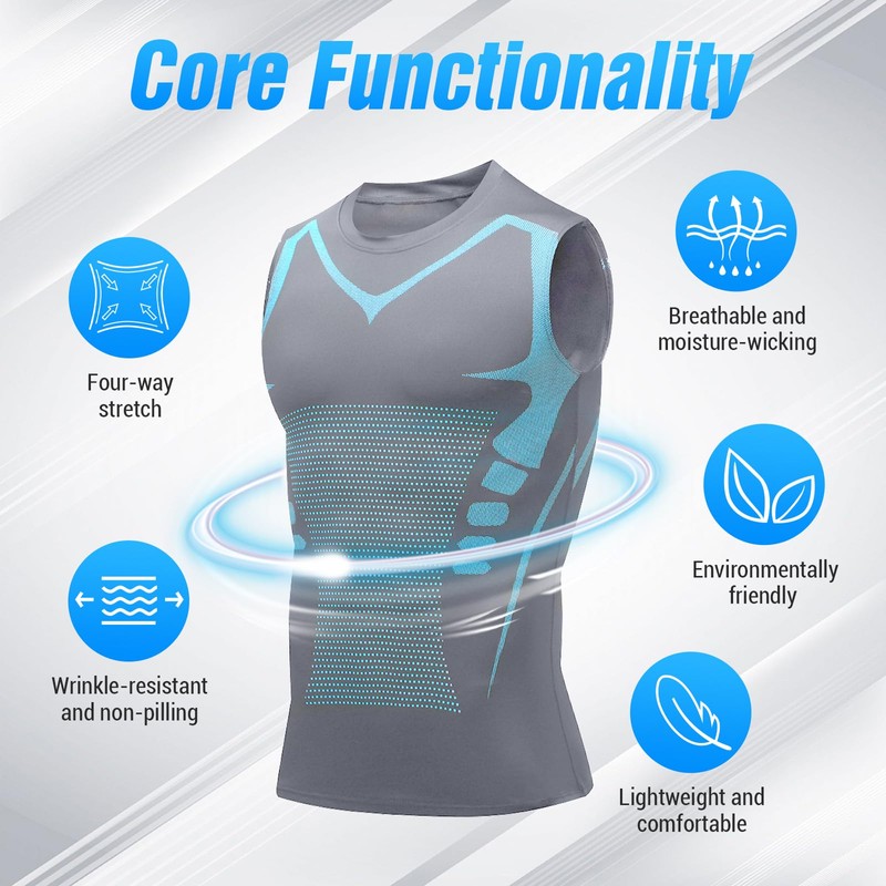 Ronronner 2 Pieces 2024 Ionic Shaping Vest, Ionic Shaping Men's