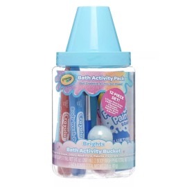 CRAYOLA BATH ACTIVITY PACK 12PCS FINGER PAINT BODY WASH SPONGES BATH BOMBS NEW