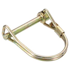 sourcing map 1Pcs 11/16" x 1-3/8" Linch Pin with Ring, Trailer Pins Round Linch Pins for Boat Kayak Canoe Trailer Tractor Trolley, Golden