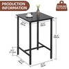 Finnhomy Bar Table, 23.6" Pub Table High Top Table, Square
