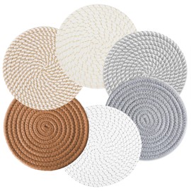 EwaRcud 8 Inch Hot Pot Stand with Tripod Base - 6-Pack Heat Resistant Kitchen Trivets for Countertop Protection, Fall Home Decor & Table Setting Accessories