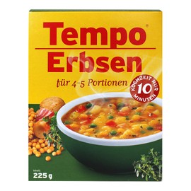 Tempo Peas 225g for 4-5 Servings 10 Minutes Cooking Time Yellow Peas Dried Pea Dish