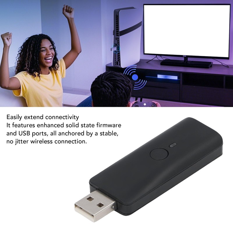 Wireless Controller Adapter, USB Gaming Receiver with Integrated Bluetooth V5.3,