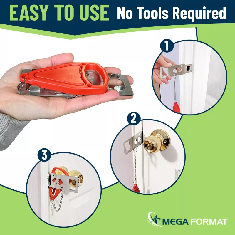 Mega Format 100 QTY - Hotel Door Locks for Travelers,