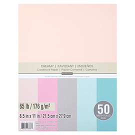 50 Sheets 8.5” x 11” Dreamy Cardstock Paper by Recollections - Acid and Lignin Free Paper for Scrapbooks, Arts & Crafts - 1 Pack
