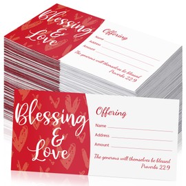 Weekgrat 200 Pcs Church Offering Envelopes Tithe Envelopes for Church Blessings and Love Church Offering Envelopes Cash Envelopes for Tithes Checks and Cash Envelopes for Tithes and Offerings