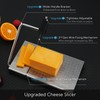 KITCHENDAO Replaceable Wire Cheese Slicer with Board and Measuring Grids,Tightness