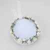 PoshMyra Greenery Flower Crown for Girls White Floral Holo Hair