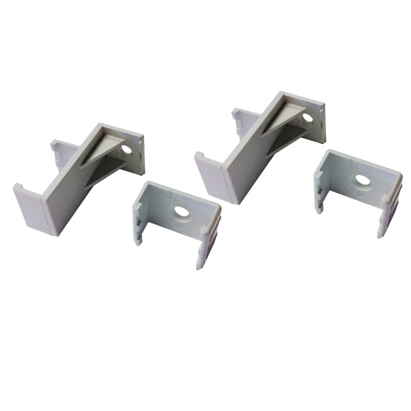 Selectric T4-Bracket Fixing Mounting Bracket Clips for T4 Fluorescent Under Cabinet Light, Pack of 2