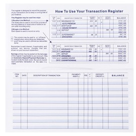 32 Pack Check Registers for Personal Checkbooks, Checkbook Register, Blank Ledger Transaction Log Books for Small Businesses, Track Payments, Finances, Deposits, Debit Card Transactions