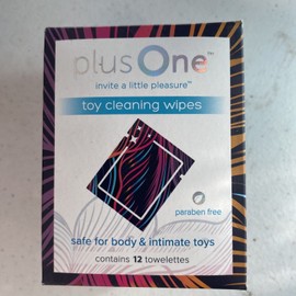 plusOne 2 Pack plusOne Toy Cleaning Wipes 12 Ct Paraben Free  Body & Intimate Towelettes