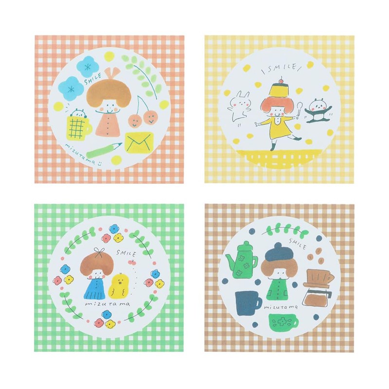 Sunstar Stationery S2846870 Mizutama Note, Square, Red