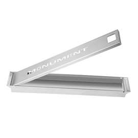 Monument Grills A007 Heavy Duty Stainless Steel Barbecue Smoker Box Grill Accessories, Reusable Smoker Box with Lid for Gas Grill, 14.76" x 2.36" x 1.41"