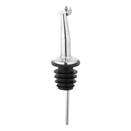 Restaurantware Bar Lux 4.3 x 1 x 1 Inch Speed Pourer 10 Heavy-Duty Bottle Pourer - Tapered Design Versatile Fast Pour Of Liquids Stainless steel Liquor Pour Spout Airtight Seal