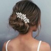 Easedaily Peine de novia para el cabello de novia con