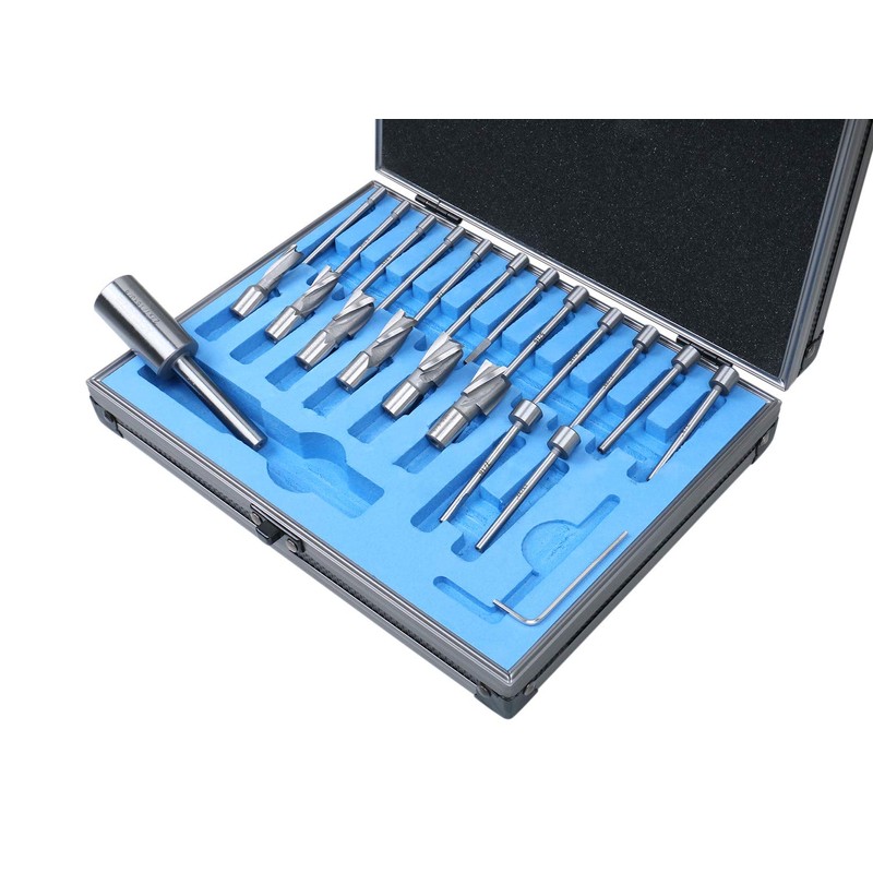 Accusize Industrial Tools 21 Pcs Hss Interchangeable Pilot Counterbore Set,