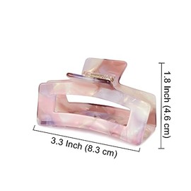 Pinzas para El Cabello de Acetato de Celulosa para Mujer 3.3 Pulgadas, Pinza de Pinza de Pelo Banana, Concha de Tortuga, Clips de Sujeción Fuerte de C