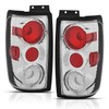 AmeriLite Chrome Replacement Brake Tail Lights Set For 1997-2002 Ford