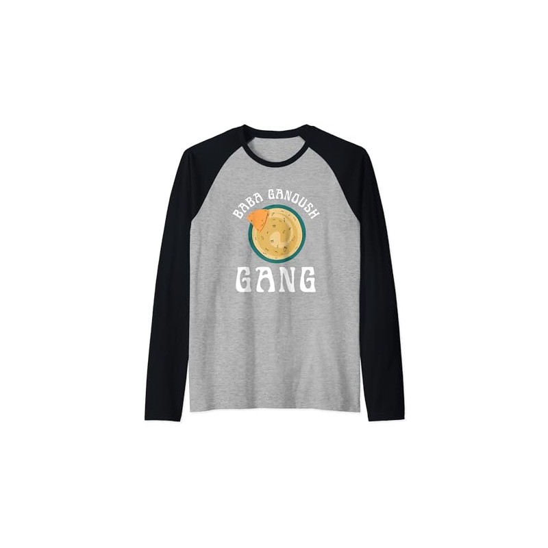 Baba Ganoush Middle Eastern Eggplant Raglan Baseball Tee