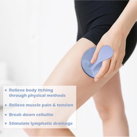 iunxkmi Lymphatic Massage Roller for Cellulite Remover Body Sculpting - Handheld Cellulite Massage Tool for Body Bloat Blood Circulation Lymphatic Drainage Blue