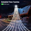 Solar Outdoor Christmas Decorations Lights, 350LED Christmas Star Tree Light