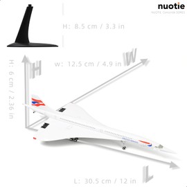 NUOTIE 1/200 Concorde Airplane Model Diecast Metal Aircraft Model Kit Simulation Display Aircraft Model Two Versions Available for Display Collections or Gift (1/200 British Airways)