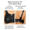 Deyllo Women's Sports Bra Strong Hold Large Sizes Sports Bra