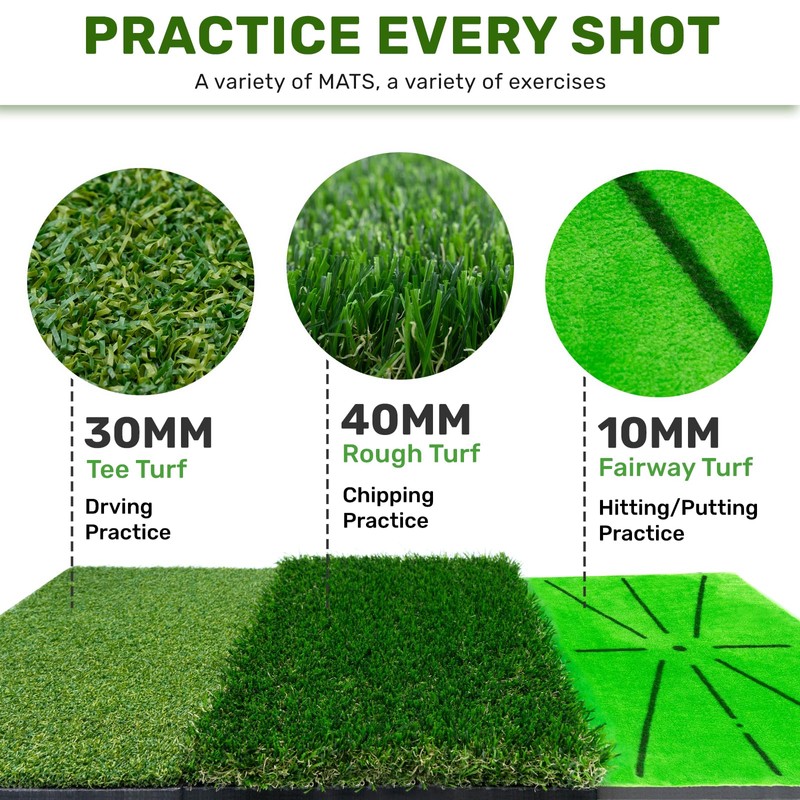 Golf Practice Mat,Golf Mats for Backyard Office & Garage Hitting