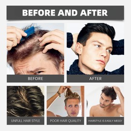 50ml Hair Concealer Cream,Hair Concealer,Ha/ir Dye Stick,Root Cover Up Stick,Root Con/cealer,Enhance Hairline,Natural Volumized Look,Suitable for Women and Men,Long-Lasting and Styling(Dark brown)