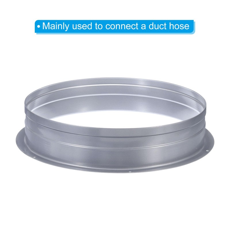 PATIKIL 12 Inch Duct Connector Flange, Metal Straight Pipe Exhaust