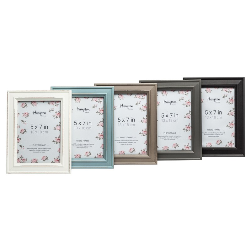 Hampton Frames PALOMA Distressed Shabby Chic Picture Photo Frame White
