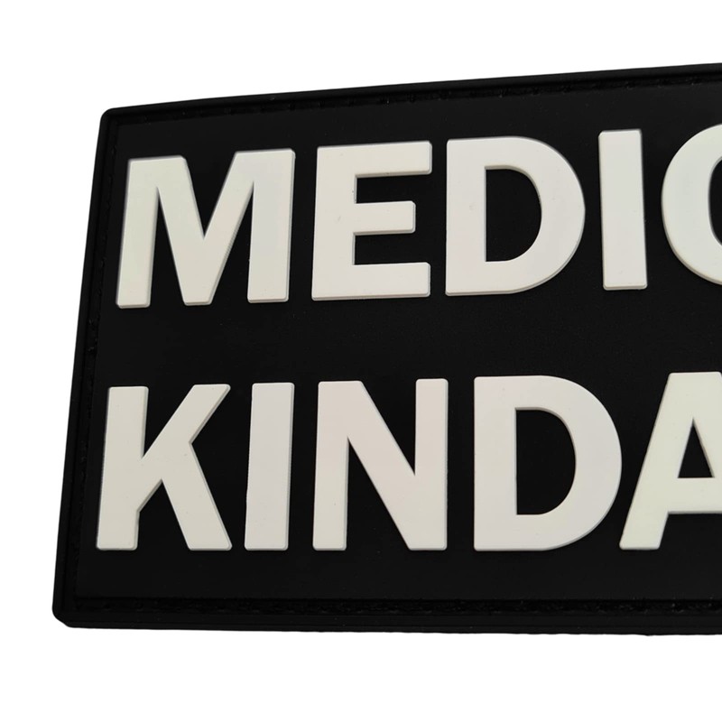 Medic Kinda Funny PVC Patch (Black and White)