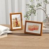 RICHFOCUS 4x6 Picture Frame, Natural Solid Teak Wood Picture Frame