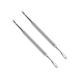 Healeved 2pcs Dead Skin Fork Nail Art Tools Nail File Cuticle Remover Dead Skin Cuticle Pusher Nail Tool Silver