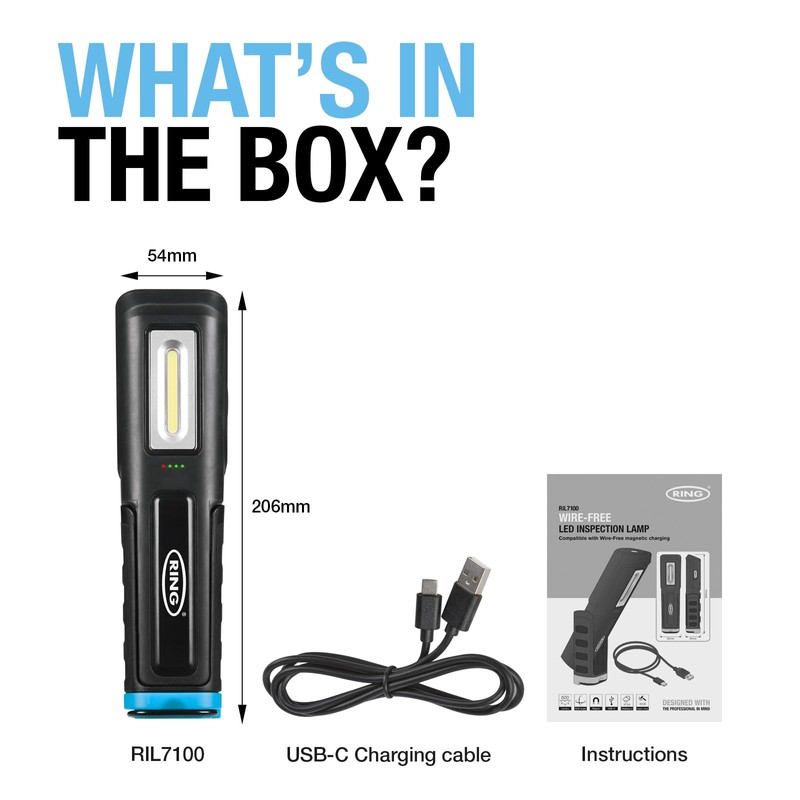 Ring Automotive Pro Inspection Light With 600 Lumens Light Output